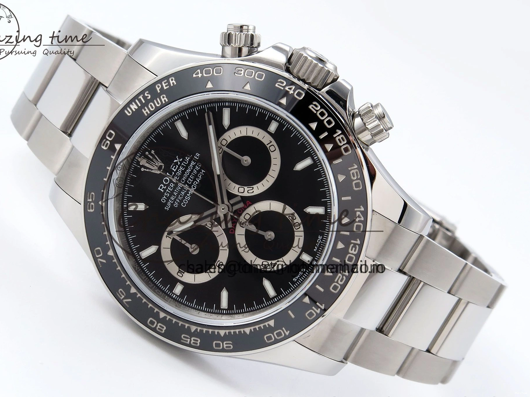 MiroTime 0422 Daytona 126500 QF 1:1 Best Edition 904L Steel Black Dial on SS Braclet SH4131 V ZeroBulk 1296